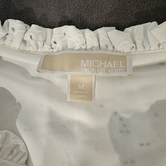 *LIKE NEW* Michael Kors White Eyelet Midi Dress - Picture 12 of 15